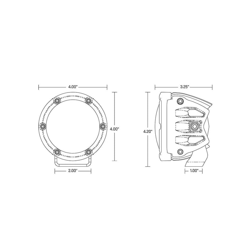 36402 | RIGID - 360-Series RGBW 4 Inch Spot Optic w/ RGBW Backlight Pods