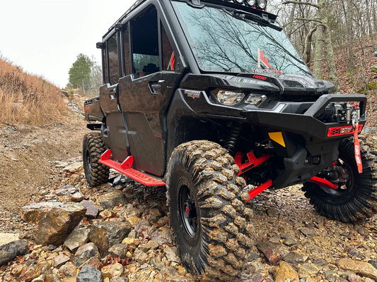 Can-Am Defender on rocky terrain