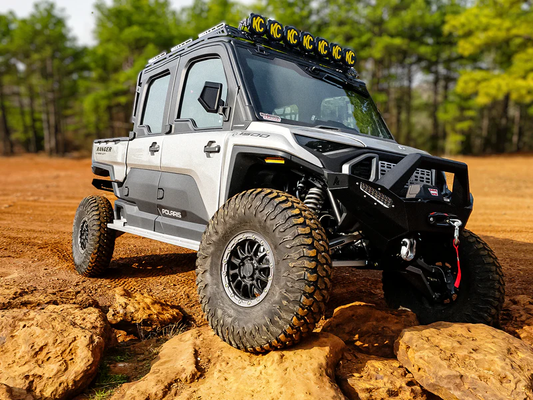 Polaris XD 1500 on rock and dirt terrain