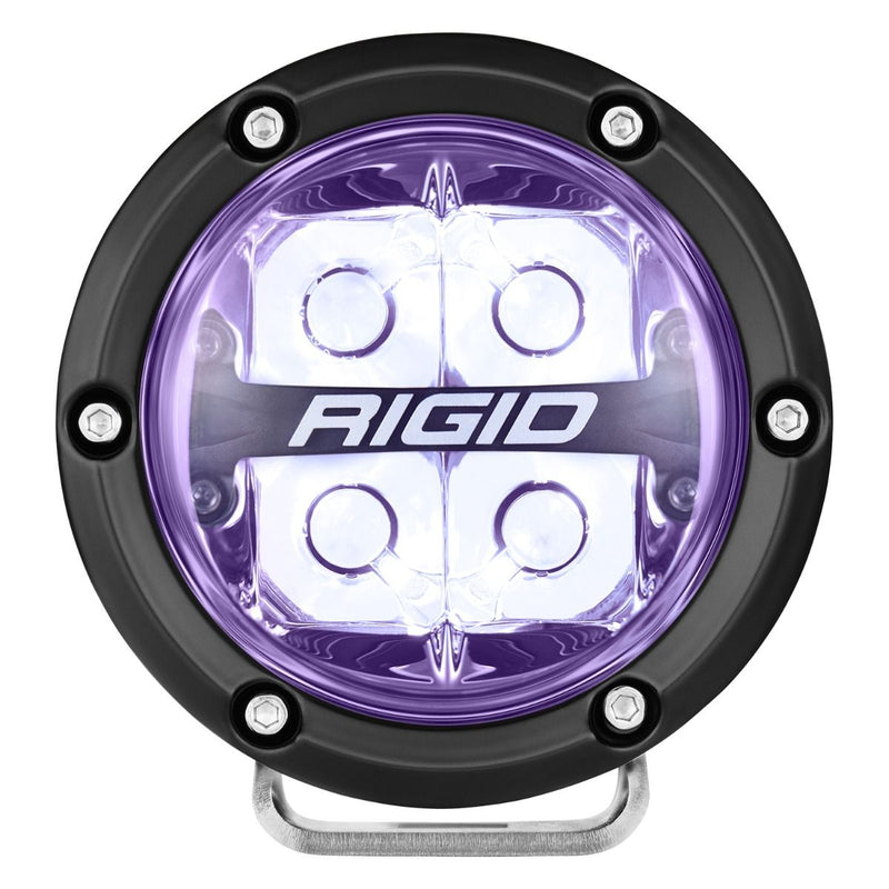 36402 | RIGID - 360-Series RGBW 4 Inch Spot Optic w/ RGBW Backlight Pods