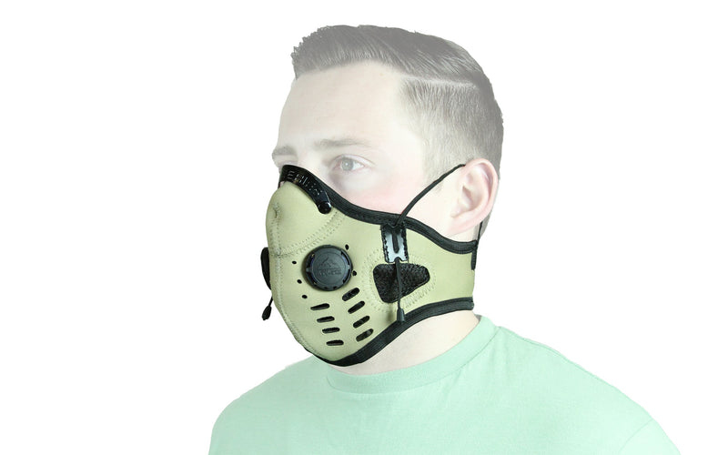 gas masks swim goggles dust masks a motorcycle helmet ATV-UTV TEK Elite Neoprene Dust Mask Tan – Thumper Fab