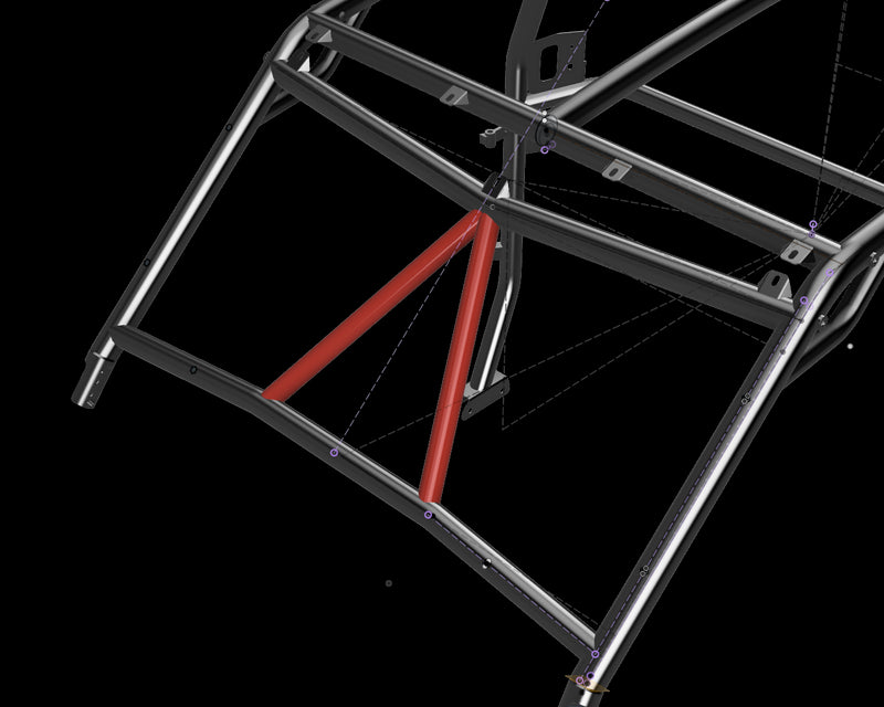 Cage Option: Front Intrusion Bars Lo-Brow RZR XP (2-Seat)