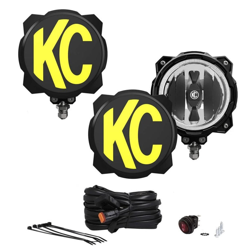 91301 | KC HiLiTES - 6" Gravity® Pro6 LED - Infinity Ring - 2-Light System - 20W Spot Beam