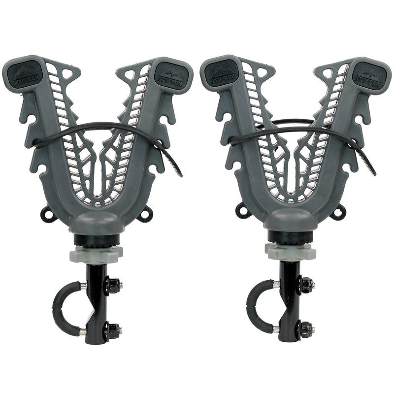 Black 22mm ATV/Quad Handlebar Riser Kit – Type 1 Elevation Set By HMParts, Fast Shipping