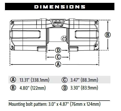 Warn Axon 35-S Powersport Winch - Thumper Fab