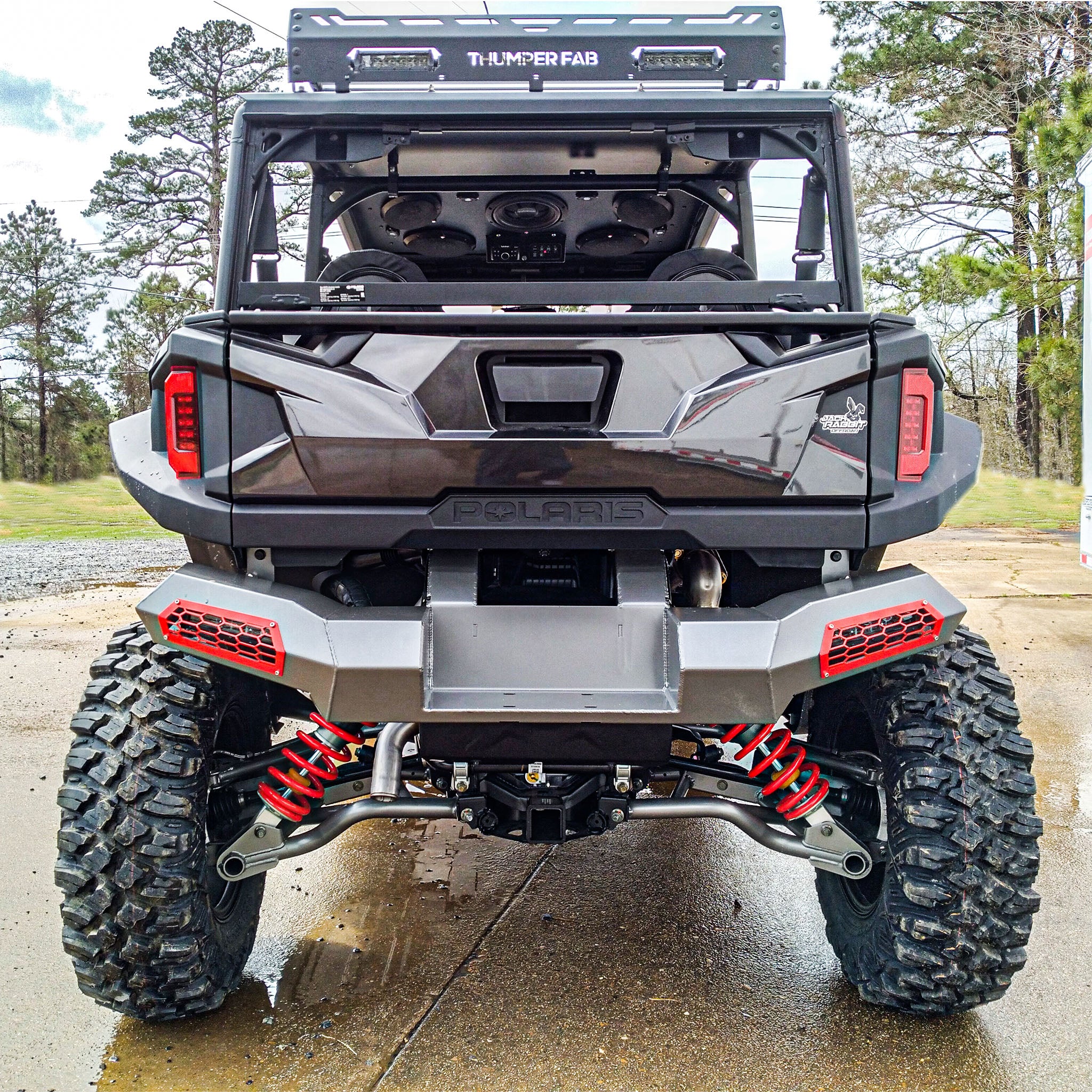 2016+ Polaris General Winch Ready Rear Bumper - Thumper Fab lifestyle