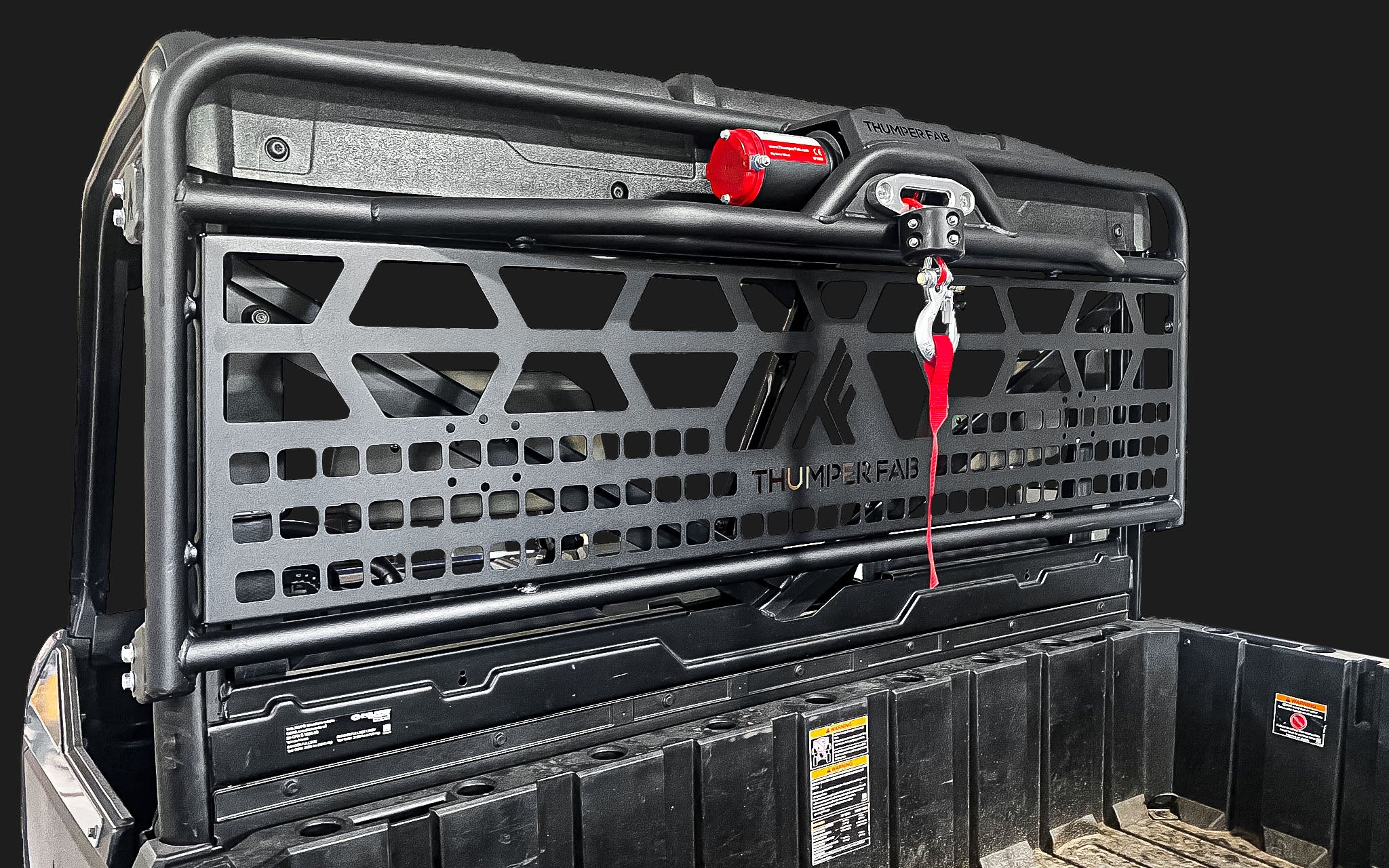 Poilaris Ranger Rear Rack Polaris Ranger Winch Headache Rack – Thumper Fab