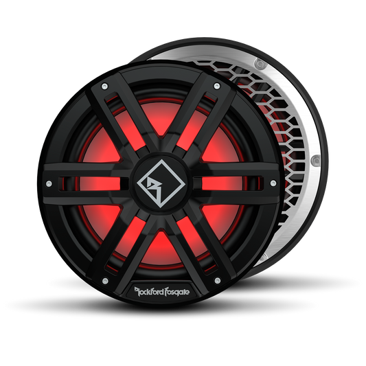 M2 12" DVC 2ohm Color Optix Infinite Baffle Marine Subwoofer Black