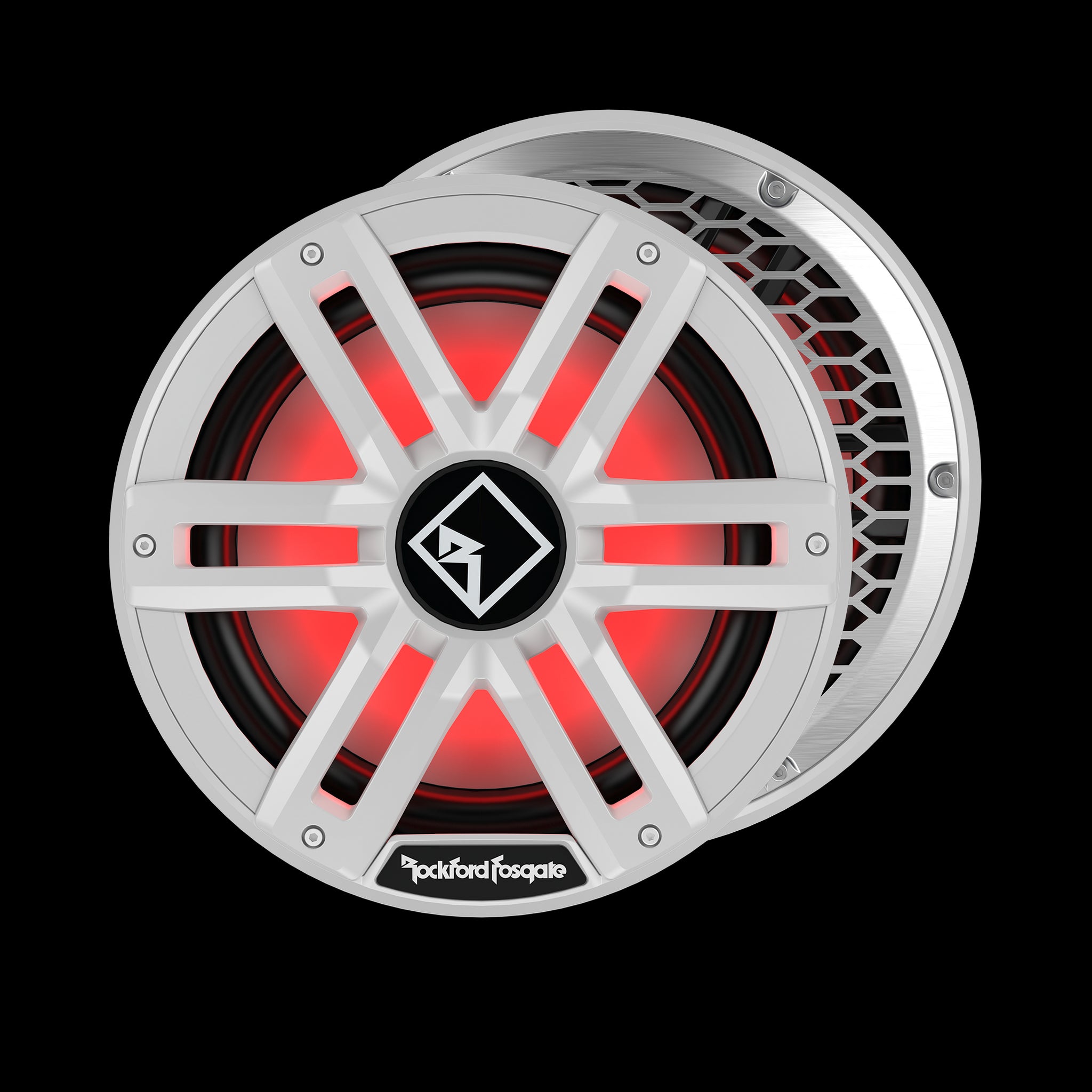 M2 12" DVC 4ohm Color Optix Infinite Baffle Marine Subwoofer - White