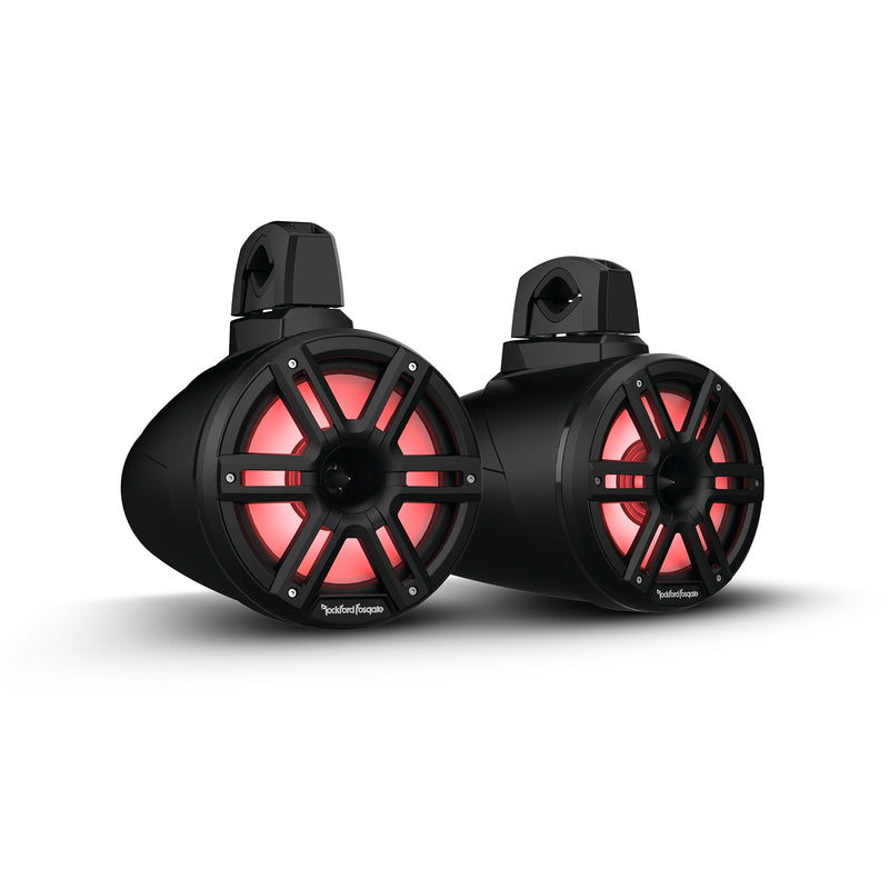 M2 8” Color Optix™ 2-Way Horn Wake Tower Speakers - Black - Thumper Fab